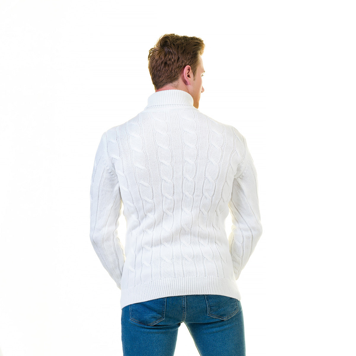 European Wool Luxury Zippered With Sweater Jacket Warm Winter Tailor Fit - Image 5