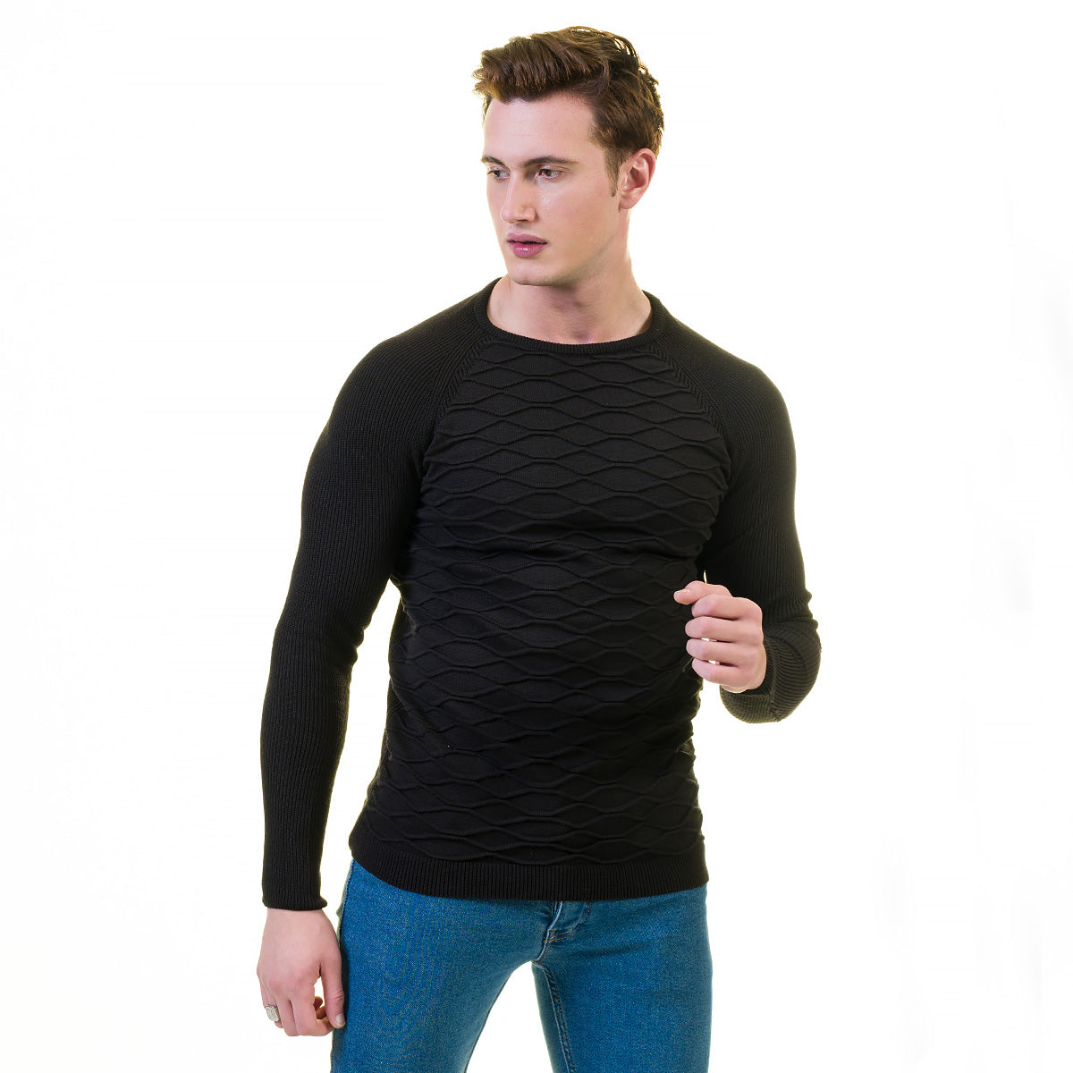 European Wool Luxury Zippered With Sweater Jacket Warm Winter Tailor Fit - Image 3