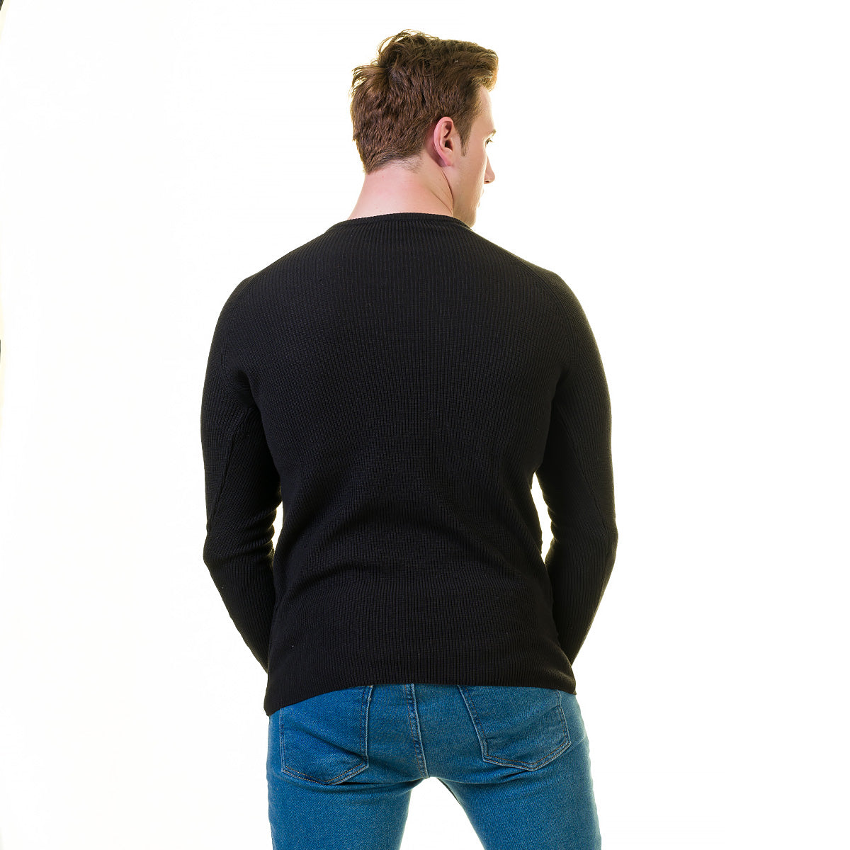 European Wool Luxury Zippered With Sweater Jacket Warm Winter Tailor Fit - Image 4