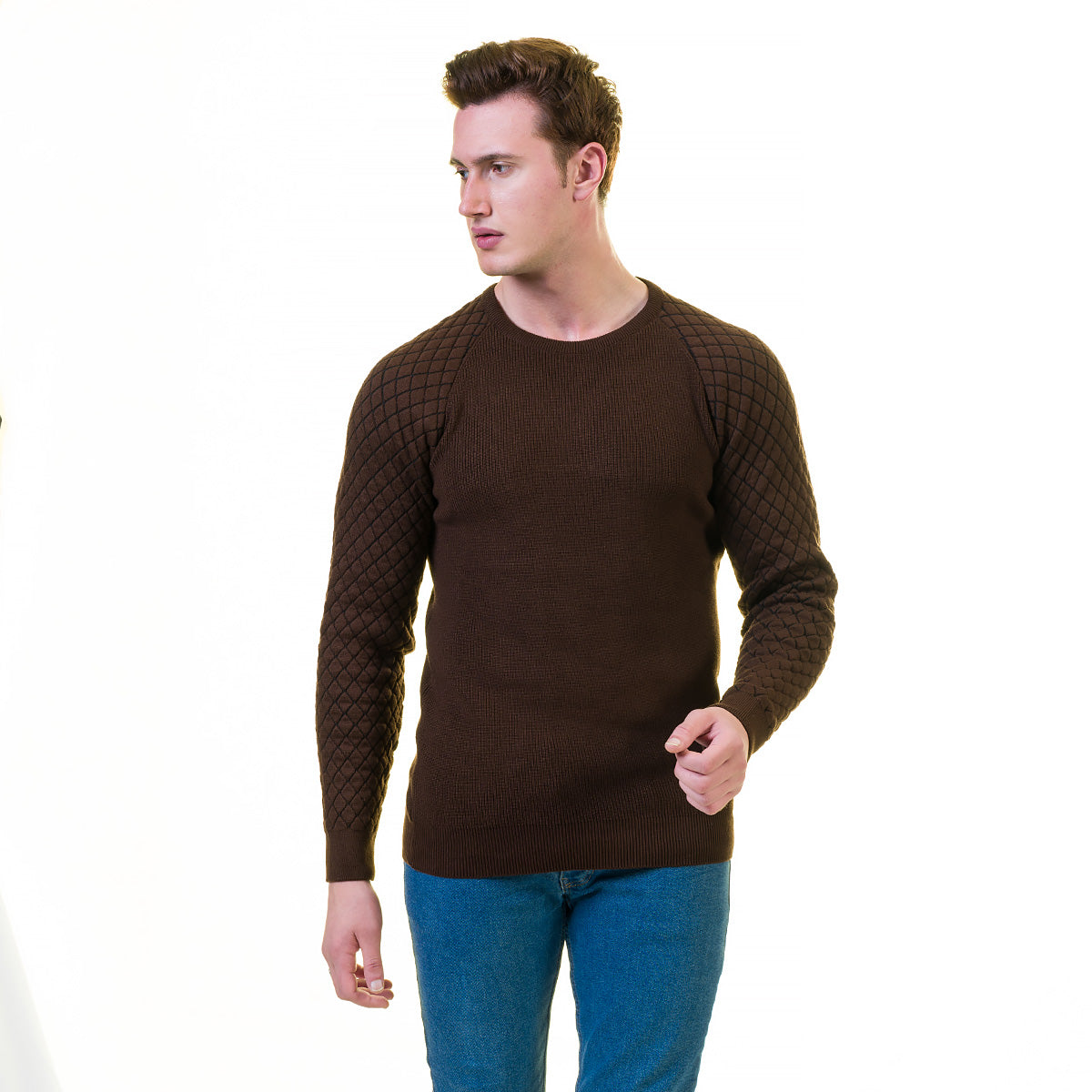 European Wool Luxury Zippered With Sweater Jacket Warm Winter Tailor Fit - Image 3