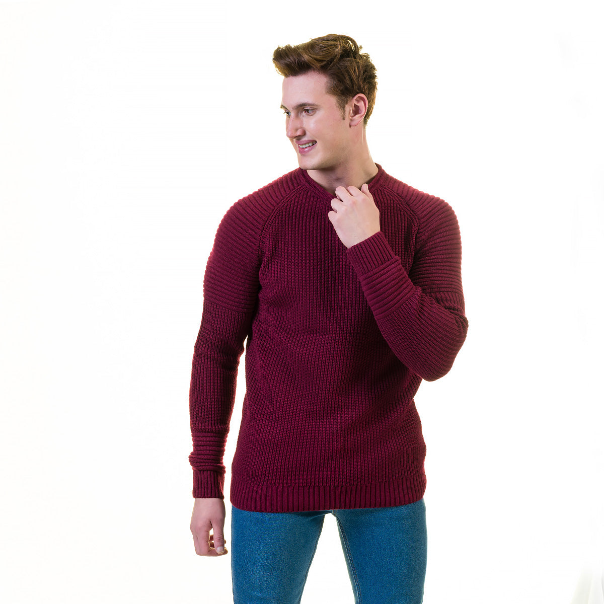 European Wool Luxury Zippered With Sweater Jacket Warm Winter Tailor Fit - Image 3