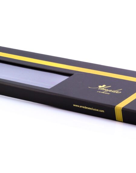 Orange Brown Paisley Mens Designer Silk Necktie with Gift Box - Premium Quality made in Europe - Amedeo Exclusive