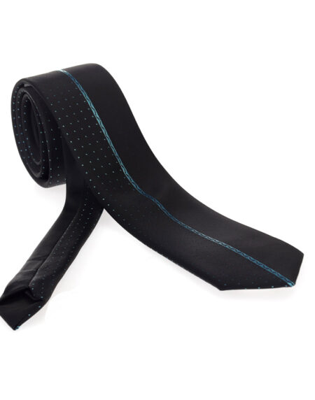 Men's jacquard Blue & Black Premium Neck Tie With Gift Box - Amedeo Exclusive