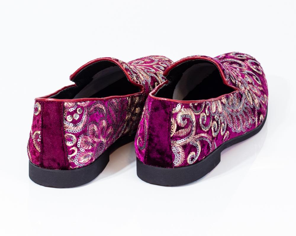 Premium Pink Multicolor Floral Loafers for men designer slip on casual / dress shoes – Luxury - Amedeo Exclusive