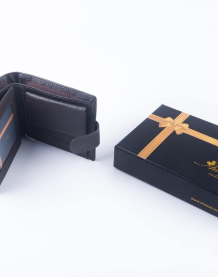 Leather Wallets Brown- AMLW-0002 - Amedeo Exclusive